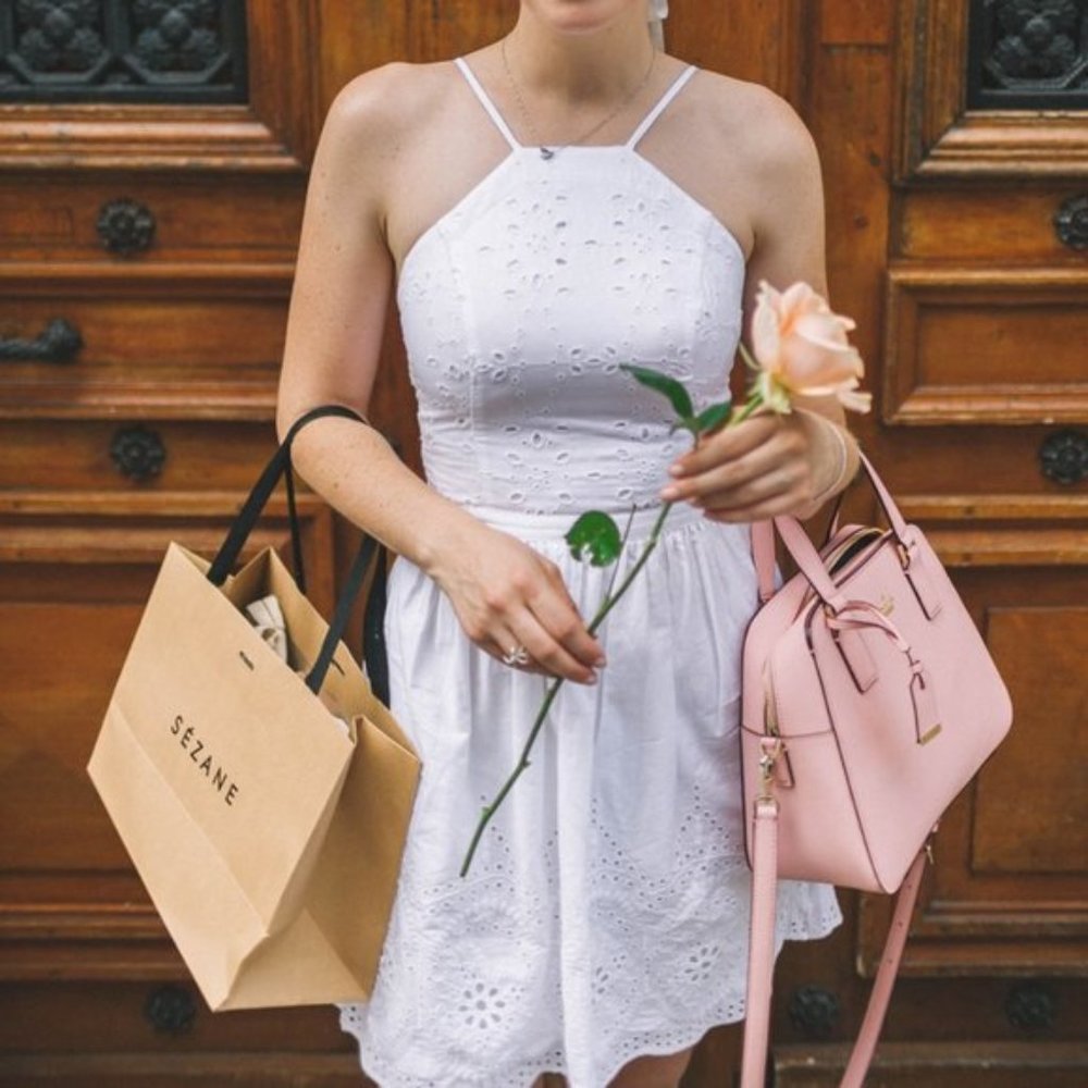 Abercrombie and Fitch white eyelet summer dress